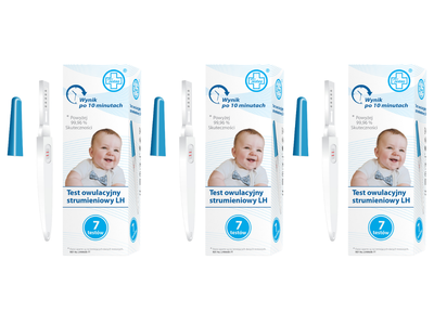Testeo test owulacyjny strumieniowy 7 sztuk ZESTAW 3 opakowań