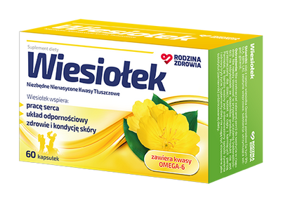 Rodzina Zdrowia Wiesiołek METABOLIZM CHOLESTEROL KONDYCJA SKÓRY ZESTAW 2 x 60 kapsułek