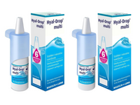Hyal Drop Multi nawilżające krople do oczu i soczewek suche oczy zestaw 2x10 ml