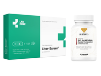 Kompleksowa troska o wątrobę: Lab Home test diagnostyczny + suplement sylimaryna 2 sztuki