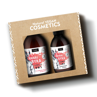 LaQ zestaw prezentowy KAWAŁ BYKA żel pod prysznic 500 ml i szampon 300 ml