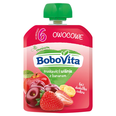 BoboVita zestaw MIX smaków musy 6 x 80 g