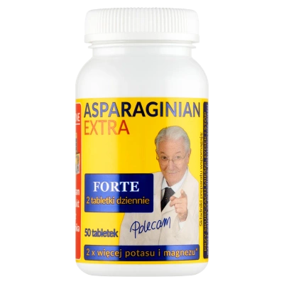Asparaginian Extra forte MAGNEZ POTAS SKURCZE 50 tabletek