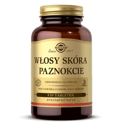 SOLGAR Włosy Skóra Paznokcie 120 tabletek