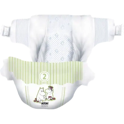 Moomin Baby pieluszki eko Newborn 2 3-6 kg 56 sztuk