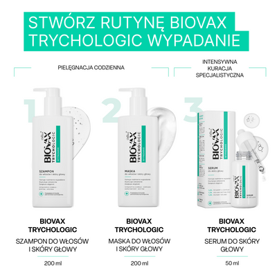Biovax Trychologic serum do skóry głowy NA WYPADANIE WŁOSÓW ZESTAW 3 x 50 ml