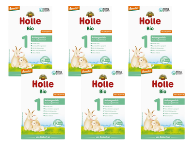 Holle BIO mleko kozie początkowe dla niemowląt ZESTAW 6 x 400 g