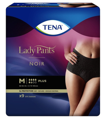 TENA LADY PANTS Plus Noir M Pieluchomajtki 9szt