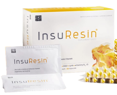 InsuResin berberyna cynk WITMINA B smak cytrusowy 30 saszetek + 60 kapsułek