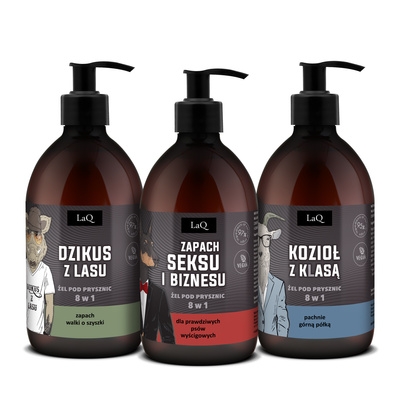 LaQ męski zestaw prezentowy 3 żele pod prysznic 3 x 500 ml