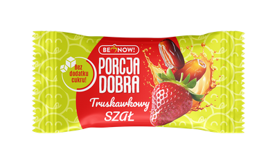 Porcja Dobra Przekąska daktylowa TRUSKAWKOWY SZAŁ 20 g