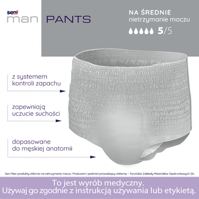 Seni Man Pants M bielizna chłonna dla mężczyzn 1szt