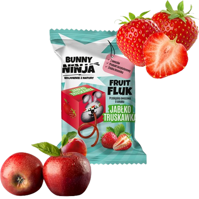 Bunny Ninja zestaw zdrowe przekąski owocowe bez cukru 100 % owoce 9 sztuk ŚWIĄTECZNE PACZKI