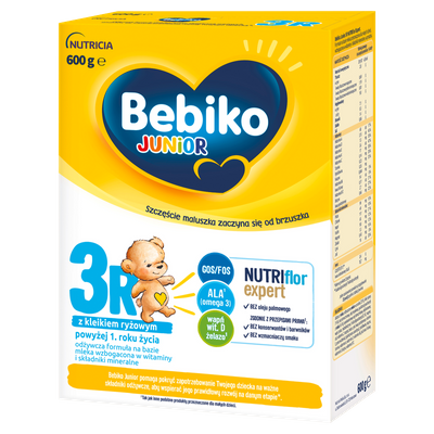 Bebiko Junior 3R Odżywcza formuła na bazie mleka dla dzieci powyżej 1. roku życia 600g