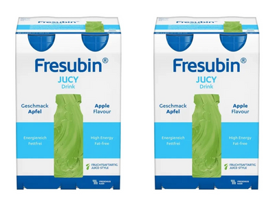 Fresubin Jucy Drink, smak jabłkowy, 8 x 200 ml. Żywność specjalnego przeznaczenia medycznego. Zaburzenia wchłaniania tłuszczu