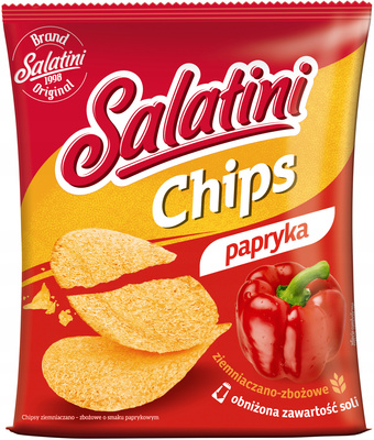 Salatini Zdrowe chipsy smak papryka zdrowa przekąska 25 g