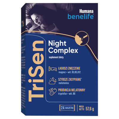 Humana Benelife TriSen Night Complex spokojny sen 57,6 g (24 x 2,4 g)