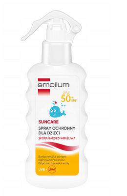 Emolium Suncare spray dla dzieci ochronny do opalania SPF 50+ 175 ml