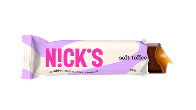 NICK'S baton z czekolady mlecznej z nadzieniem toffii 28 g