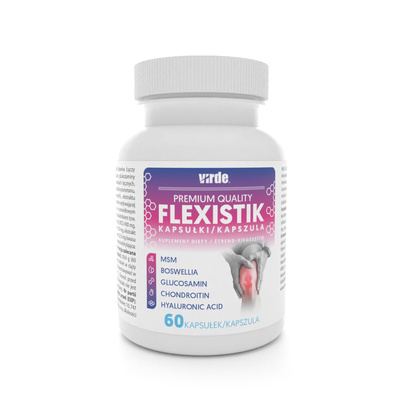Virde Flexistik glukozamina kwas hialuronowy ZDROWE KOŚCI, STAWY 60 kapsułek