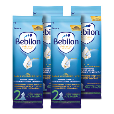 Bebilon 2 Advance Pronutra Mleko następne po 6. miesiącu w saszetkach ZESTAW 4 x 28,8 g