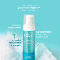 Oillan Nawilżająca pianka do mycia 3w1 200ml