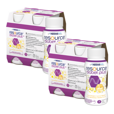 Nestlé Resource Diabet Plus Preparat odżywczy w płynie smak waniliowy 8 x 200 ml