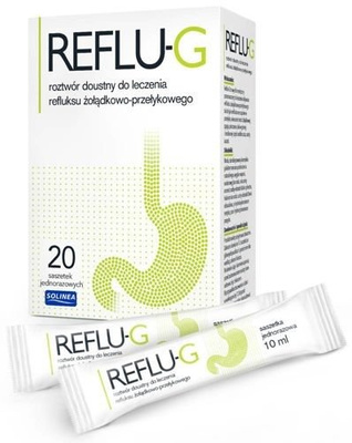 Reflu-G Środek medyczny leczenie refluksu żołądkowo-przełykowego 20sasz