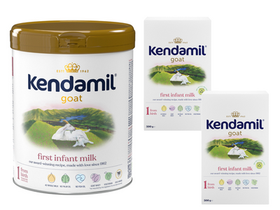 Kendamil Kozie mleko początkowe 1 ZESTAW puszka 800 g + 2 uzupełnienia 500 g