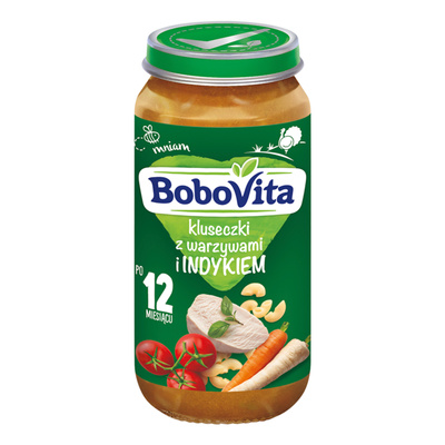 BoboVita Junior Obiadek Kluseczki z warzywami i indykiem 1-3 lata 250 g