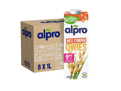 Alpro Napój owsiany niesłodzony 8x1L
