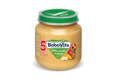 BoboVita Jabłka mango i banany po 4 miesiącu 125 g