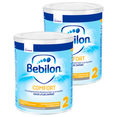 Bebilon Comfort 2 Żywność specjalnego przeznaczenia medycznego dla niemowląt od 6. miesiąca ZESTAW 2 x 400 g