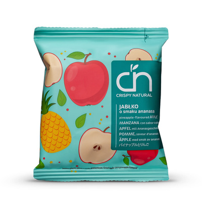 Crispy Natural Jabłko z sokiem z ananasa ZESTAW 24 x 18 g
