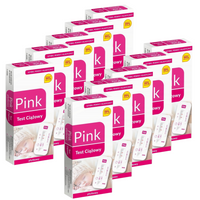 Pink Test ciążowy płytkowy 10 opakowań  PLANOWANIE CIĄŻY + suplement Pink Mama