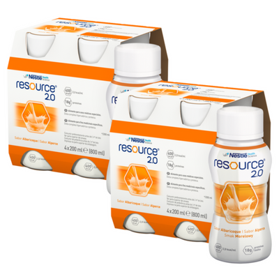 Nestlé Resource 2.0 Preparat odżywczy w płynie smak morelowy 8 x 200 ml