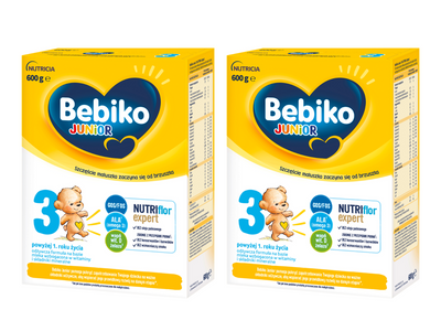 Bebiko Junior 3 Odżywcza formuła na bazie mleka dla dzieci powyżej 1. roku życia 2x600 g