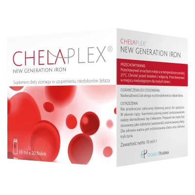 Chelaplex żelazo w płynie doustne 10 ml x 20 fiolek