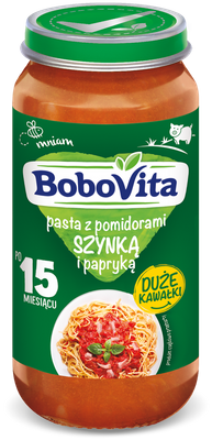 BoboVita pasta z pomidorami, szynką i papryką po 15 miesiącu życia 250 g