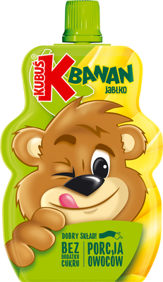 Kubuś Mus 100% banan jabłko 100 g