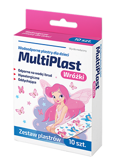 Rodzina Zdrowia MultiPlast plastry dla dzieci WRÓŻKI 10 sztuk