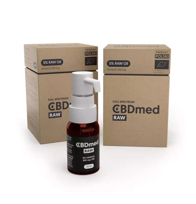 CBDmed olej konopny CBD RAW na uspokojenie 500 mg 5 % 10 ml