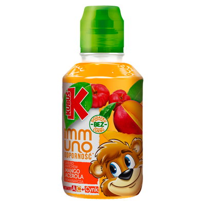 Kubuś Immuno Odporność Sok mango pomarańcza acerola 200 ml