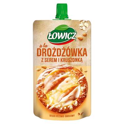 Łowicz Deser ryżowo-owocowy à la drożdżówka z serem i kruszonką 100 g