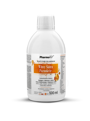 PharmoVit kolagen WŁOSY SKÓRA PAZNOKCIE biotyna w płynie 500 ml