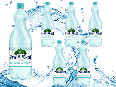 Żywiec Zdrój Delikatnie Musujący Woda źródlana ZESTAW 6 x 1 l