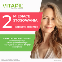 Vitapil biotyna ZDROWE LŚNIĄCE WŁOSY na odbudowę 60 kapsułek
