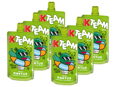 Kubuś Team Mus jabłko kaktus limonka ZESTAW 6 x 100 g