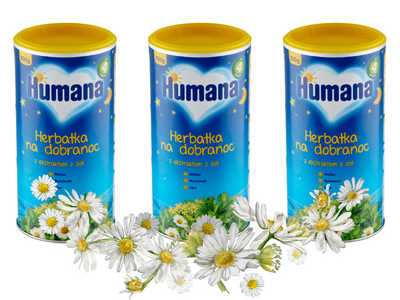 Humana Herbatka na dobranoc z ekstraktem z ziół po 4. miesiącu ZESTAW 3 x 200 g