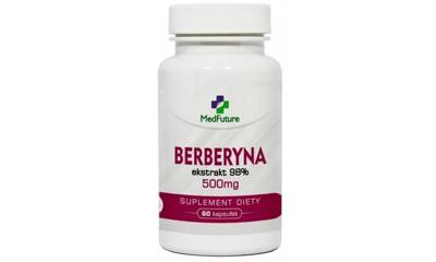 Berberyna Ekstrakt 98% 500mg 60 kapsułek